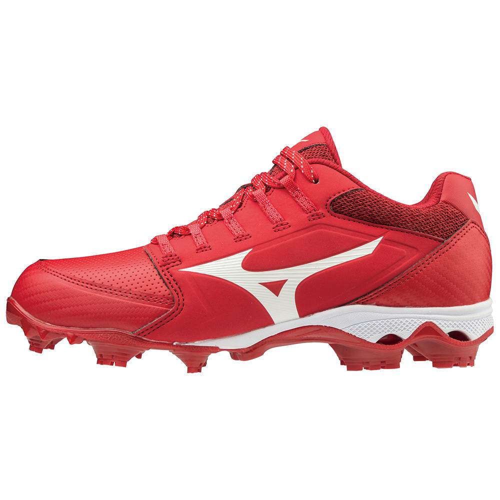 Zapatillas Sofbol Mizuno 9-Spike Advanced Finch Elite 4 TPU Molded Mujer Rojas/Blancas Baratas MFXU-